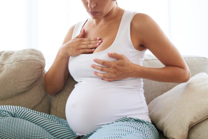 cura del seno durante la gravidanza