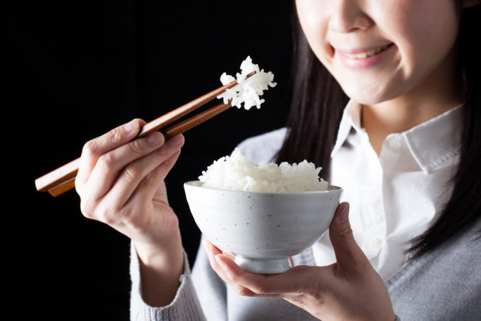 mangia riso bianco